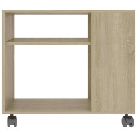 Produktbild för Sidobord sonoma-ek 70x35x55 cm konstruerat trä