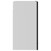 Produktbild för Väggskåp med glasdörrar svart 40x31x60 cm konstruerat trä
