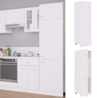 Miniatyr av produktbild för Skåp för kylskåp vit 60x57x207 cm spånskiva