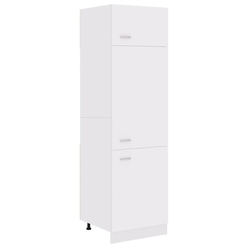 Produktbild för Skåp för kylskåp vit 60x57x207 cm spånskiva