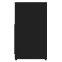 Produktbild för Badrumsskåp svart 60x33x61 cm konstruerat trä