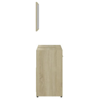 Produktbild för Badrumsmöbler set sonoma-ek konstruerat trä