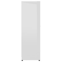 Produktbild för Badrumsskåp vit högglans 30x30x95 cm konstruerat trä