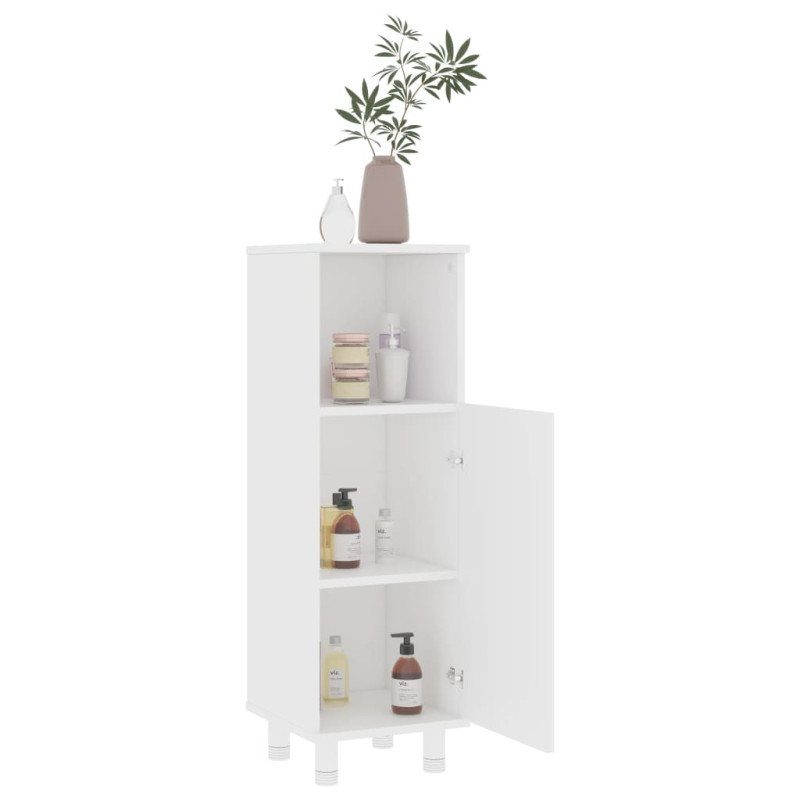 Produktbild för Badrumsskåp vit 30x30x95 cm konstruerat trä