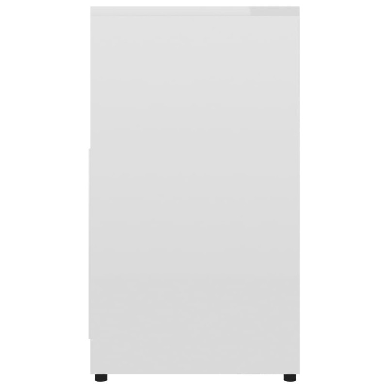 Produktbild för Badrumsskåp vit högglans 60x33x61 cm spånskiva