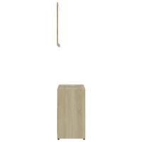 Produktbild för Badrumsmöbler set sonoma-ek konstruerat trä