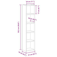 Produktbild för CD-hyllor 2 st vit 21x16x93,5 cm konstruerat trä