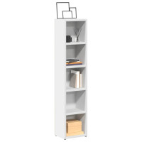 Produktbild för CD-hyllor 2 st vit 21x16x93,5 cm konstruerat trä