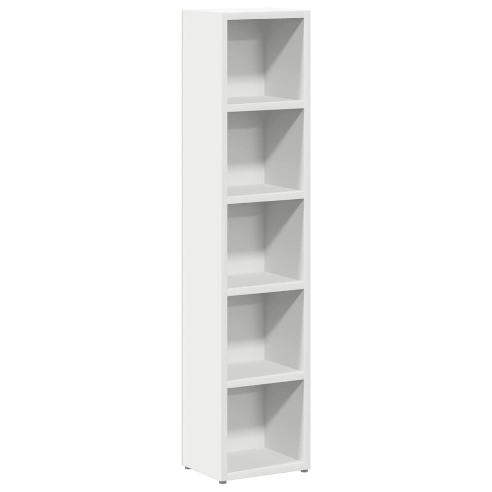 Produktbild för CD-hyllor 2 st vit 21x16x93,5 cm konstruerat trä