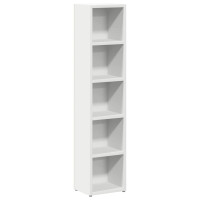 Produktbild för CD-hyllor 2 st vit 21x16x93,5 cm konstruerat trä