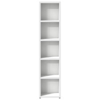 Produktbild för CD-hyllor 2 st vit 21x16x93,5 cm konstruerat trä