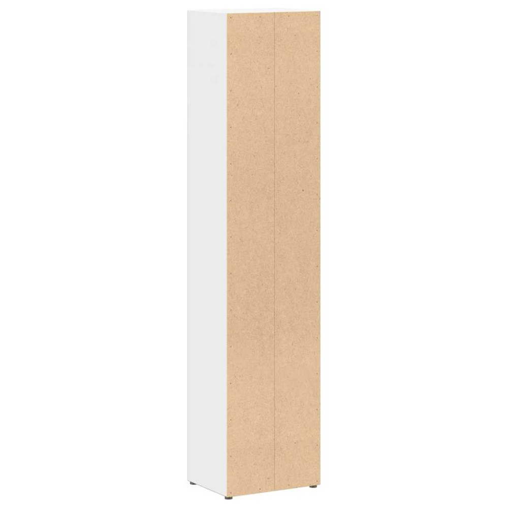 Produktbild för CD-hyllor 2 st vit 21x16x93,5 cm konstruerat trä