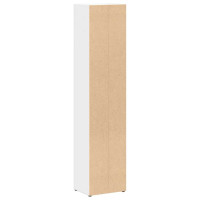 Produktbild för CD-hyllor 2 st vit 21x16x93,5 cm konstruerat trä
