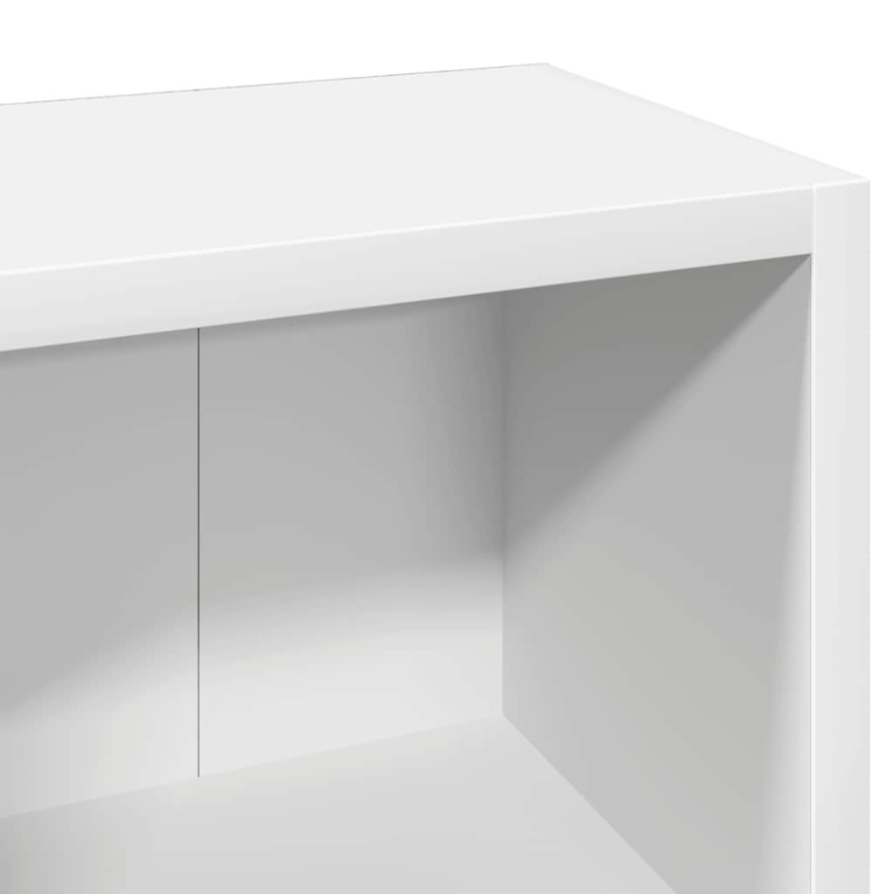 Produktbild för CD-hyllor 2 st vit 21x16x93,5 cm konstruerat trä