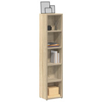 Produktbild för CD-hyllor 2 st sonoma-ek 21x16x93,5 cm spånskiva