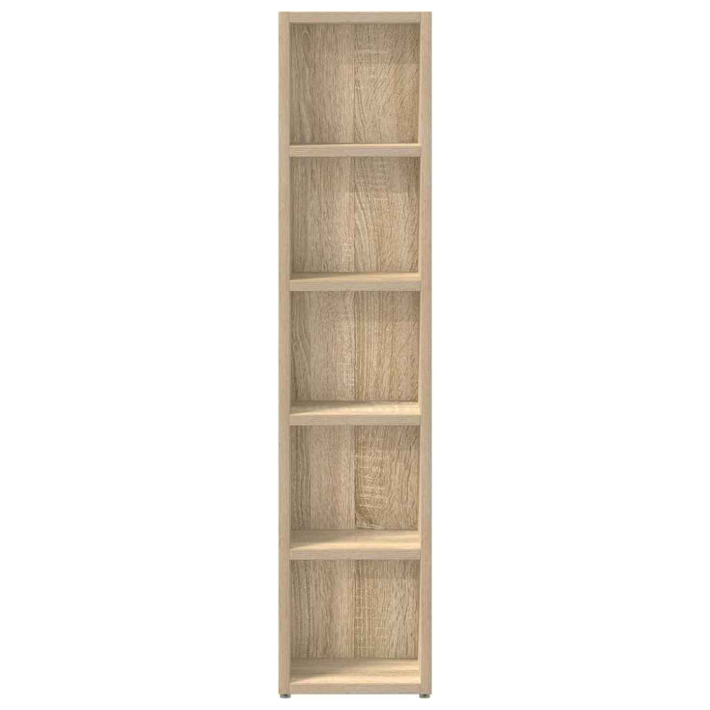 Produktbild för CD-hyllor 2 st sonoma-ek 21x16x93,5 cm spånskiva