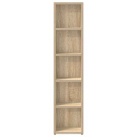Produktbild för CD-hyllor 2 st sonoma-ek 21x16x93,5 cm spånskiva