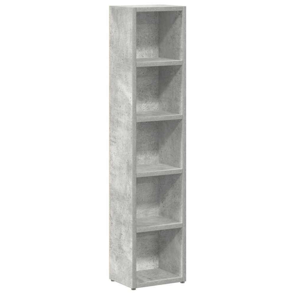 Produktbild för CD-hyllor 2 st betonggrå 21x16x93,5 cm spånskiva