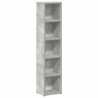 Produktbild för CD-hyllor 2 st betonggrå 21x16x93,5 cm spånskiva