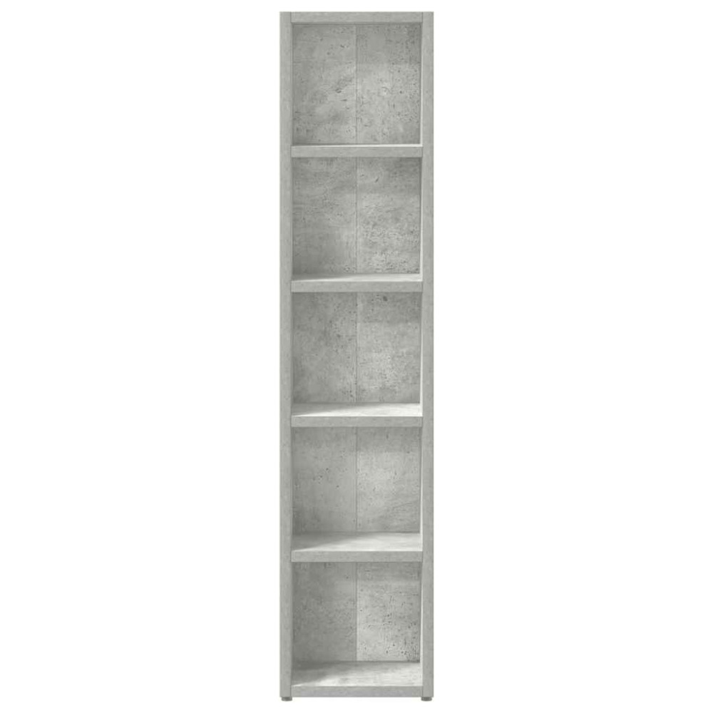 Produktbild för CD-hyllor 2 st betonggrå 21x16x93,5 cm spånskiva