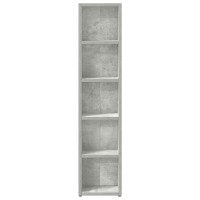 Produktbild för CD-hyllor 2 st betonggrå 21x16x93,5 cm spånskiva
