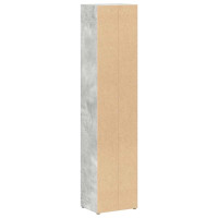 Produktbild för CD-hyllor 2 st betonggrå 21x16x93,5 cm spånskiva