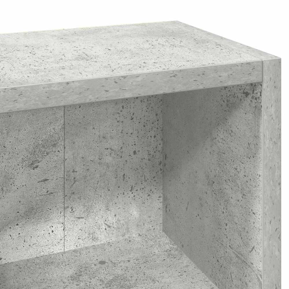 Produktbild för CD-hyllor 2 st betonggrå 21x16x93,5 cm spånskiva