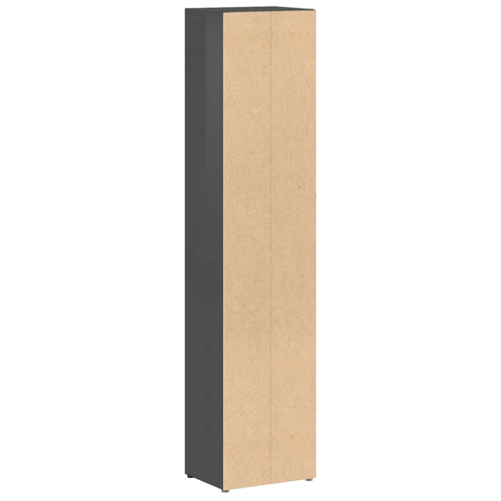 Produktbild för CD-hyllor 2 st grå högglans 21x16x93,5 cm spånskiva