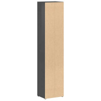 Produktbild för CD-hyllor 2 st grå högglans 21x16x93,5 cm spånskiva