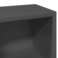 Produktbild för CD-hyllor 2 st grå högglans 21x16x93,5 cm spånskiva