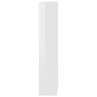 Miniatyr av produktbild för Bokskåp vit högglans 82,5x30,5x150 cm konstruerat trä