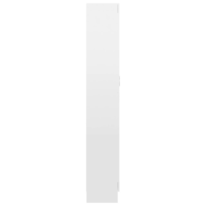 Produktbild för Bokskåp vit högglans 82,5x30,5x185,5 cm spånskiva