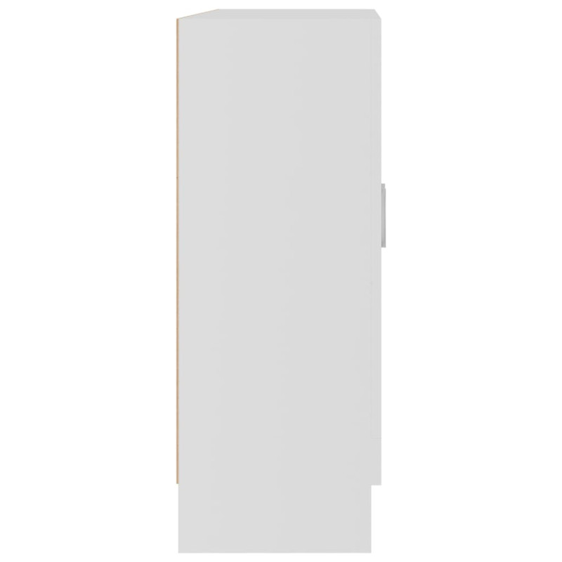 Produktbild för Vitrinskåp vit 82,5x30,5x80 cm konstruerat trä