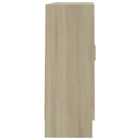 Produktbild för Vitrinskåp sonoma-ek 82,5x30,5x80 cm konstruerat trä
