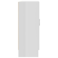 Miniatyr av produktbild för Vitrinskåp vit högglans 82,5x30,5x80 cm konstruerat trä