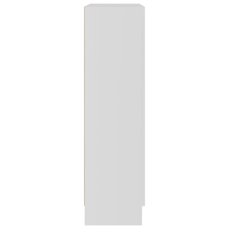 Produktbild för Vitrinskåp vit 82,5x30,5x115 cm spånskiva
