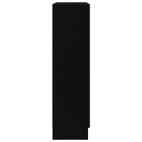 Produktbild för Vitrinskåp svart 82,5x30,5x115 cm konstruerat trä