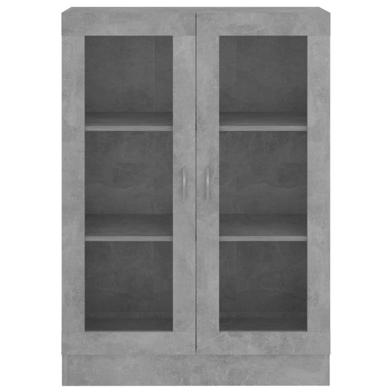 Produktbild för Vitrinskåp betonggrå 82,5x30,5x115 cm spånskiva
