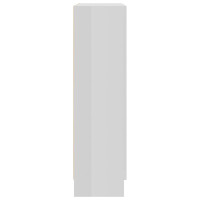 Miniatyr av produktbild för Vitrinskåp vit högglans 82,5x30,5x115 cm spånskiva