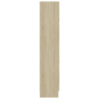 Produktbild för Vitrinskåp sonoma-ek 82,5x30,5x150 cm konstruerat trä