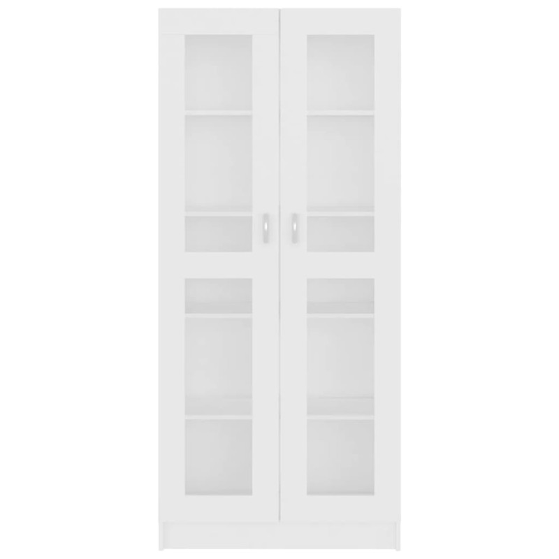 Produktbild för Vitrinskåp vit 82,5x30,5x185,5 cm spånskiva