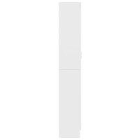 Produktbild för Vitrinskåp vit 82,5x30,5x185,5 cm konstruerat trä
