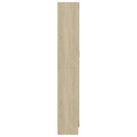 Produktbild för Vitrinskåp sonoma-ek 82,5x30,5x185,5 cm konstruerat trä