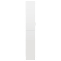 Miniatyr av produktbild för Vitrinskåp vit högglans 82,5x30,5x185,5 cm spånskiva