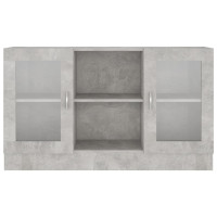 Miniatyr av produktbild för Vitrinskåp betonggrå 120x30,5x70 cm spånskiva