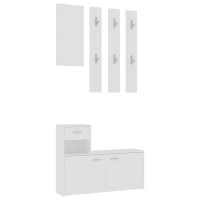 Miniatyr av produktbild för Hallmöbler vit 100x25x76,5 cm konstruerat trä