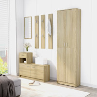 Produktbild för Hallgarderob sonoma-ek 55x25x189 cm konstruerat trä