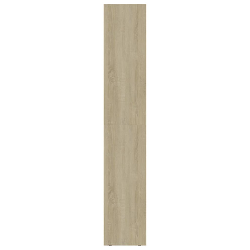 Produktbild för Bokskåp vit och sonoma-ek 36x30x171 cm konstruerat trä