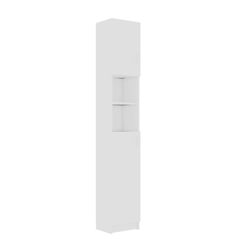 Produktbild för Badrumsskåp vit 32x25,5x190 cm konstruerat trä