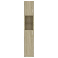 Produktbild för Badrumsskåp sonoma-ek 32x25,5x190 cm konstruerat trä